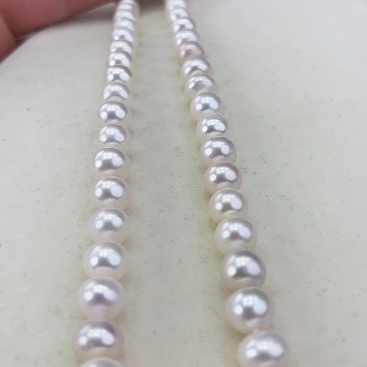 淡水珍珠颈饰银S925镶嵌卡9炫彩高品