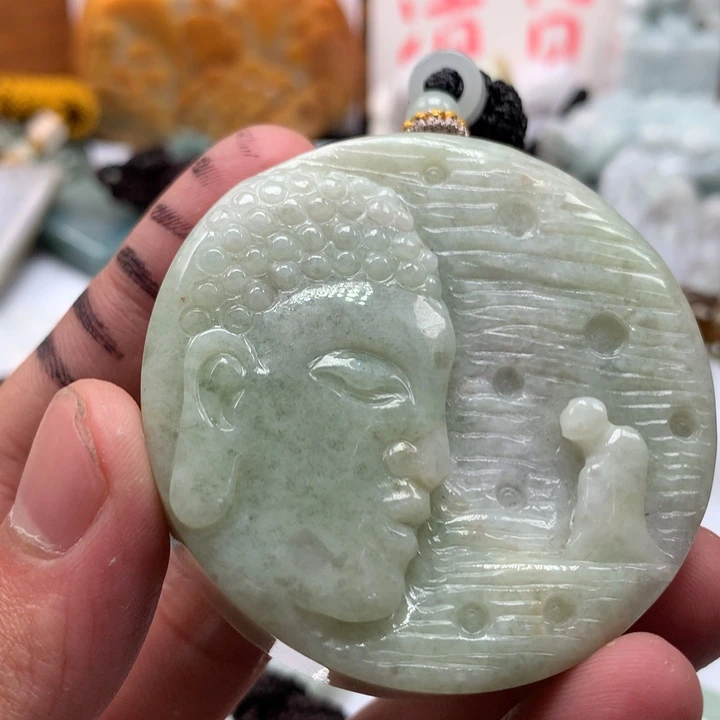 翡翠未镶嵌颈饰保真天然a货翡翠
