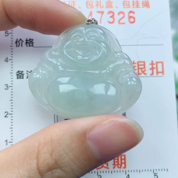 翡翠颈饰银S925镶嵌天然翡翠a货