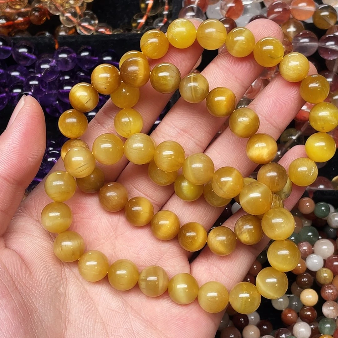 未镶嵌手链水晶金虎眼10+多样性发其一