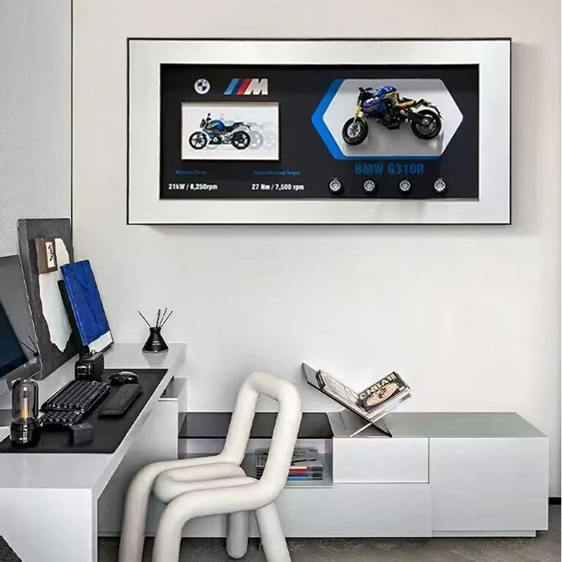 机械组拼装积木摩托车益智玩具趣味拼搭礼物