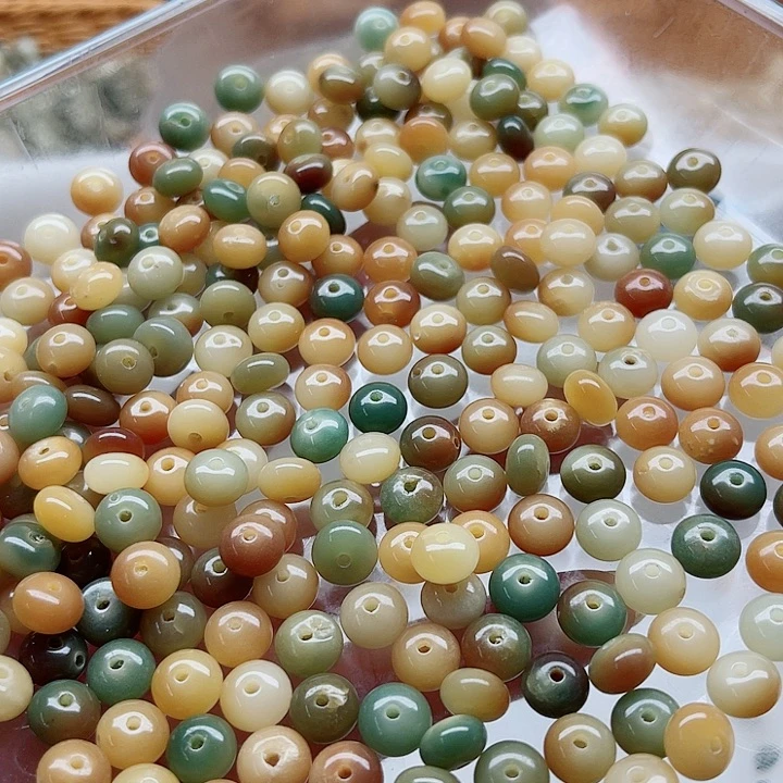 白玉菩提手串瑕疵9-6敦煌算盘130颗