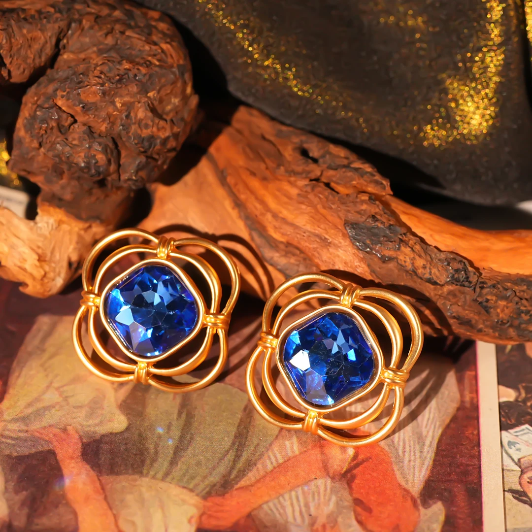 铜合金耳饰 【8746】耳钉 气质复古小众百搭优雅