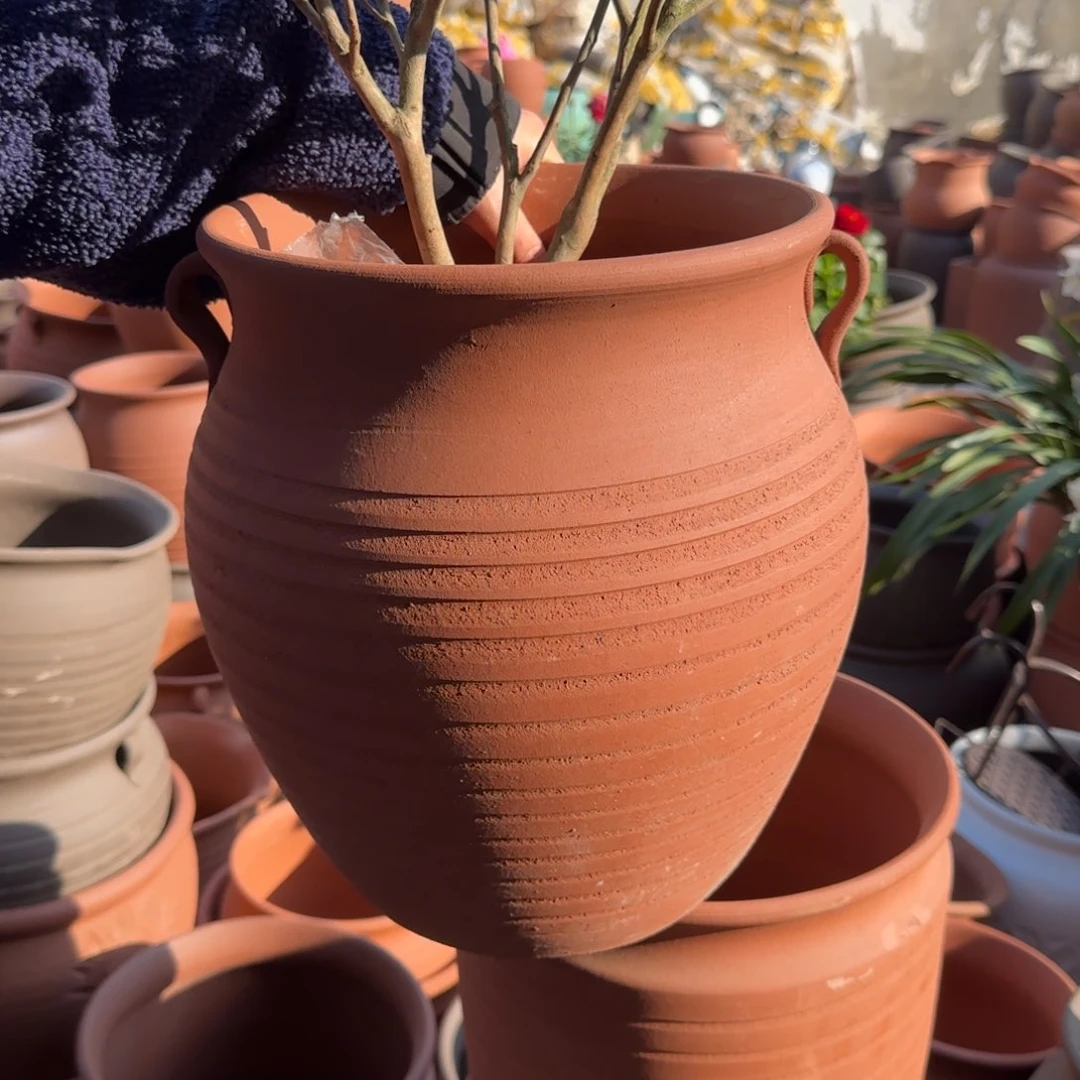 紫砂花盆口25高30宜兴紫砂