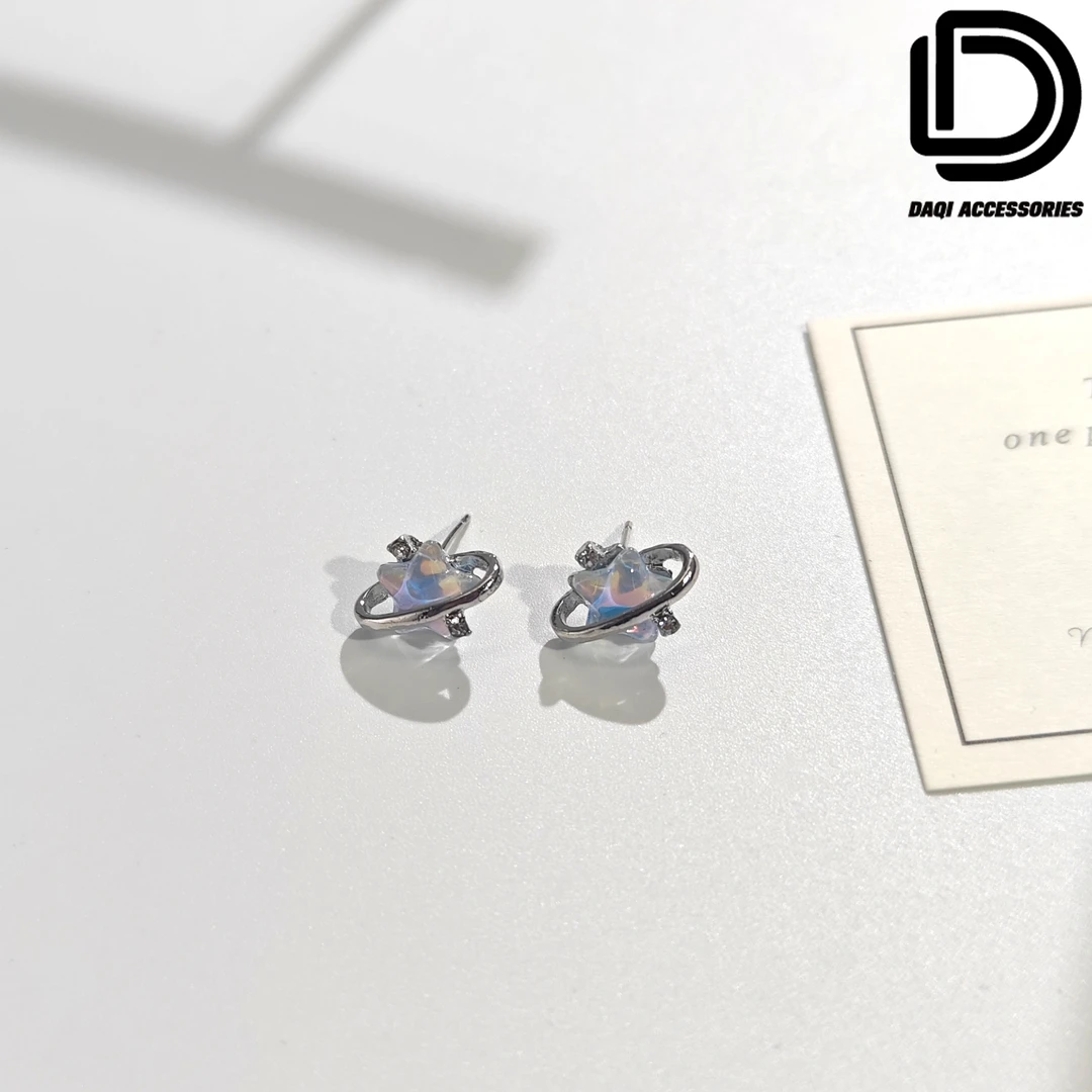 铜合金锆石耳饰 04780大淇原创气质时尚五角星个性百搭耳钉