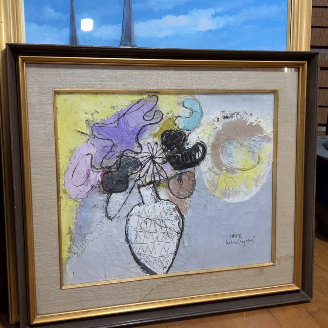 绘画小*哥屏风框画油画版画回流