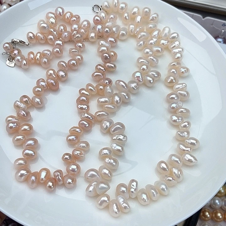 颈饰银S925镶嵌淡水珍珠