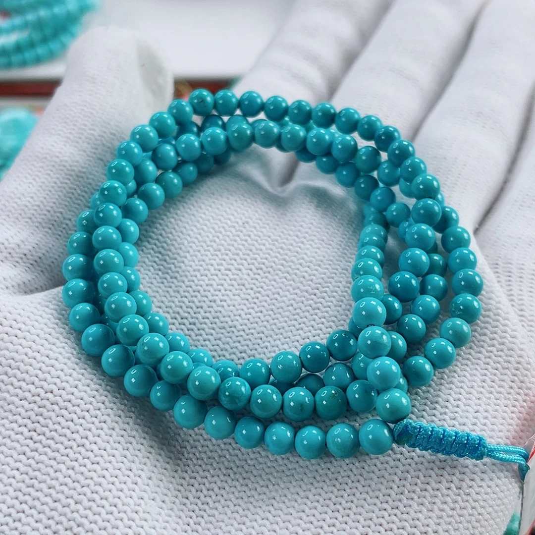 绿松石未镶嵌车挂卡4.3圆珠