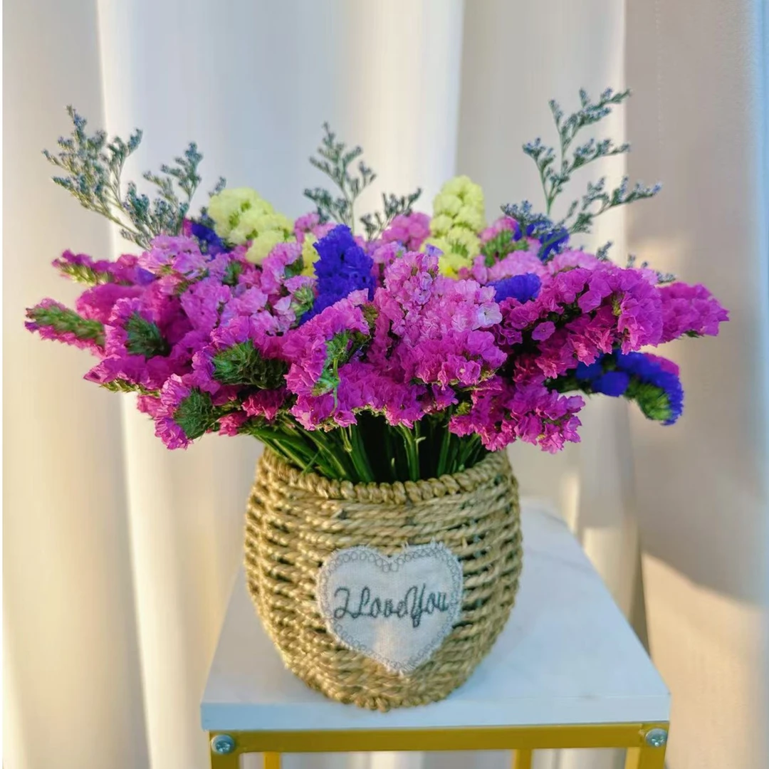 【送花篮】云南干花花束勿忘我真花鲜花客厅装饰摆件 商品图