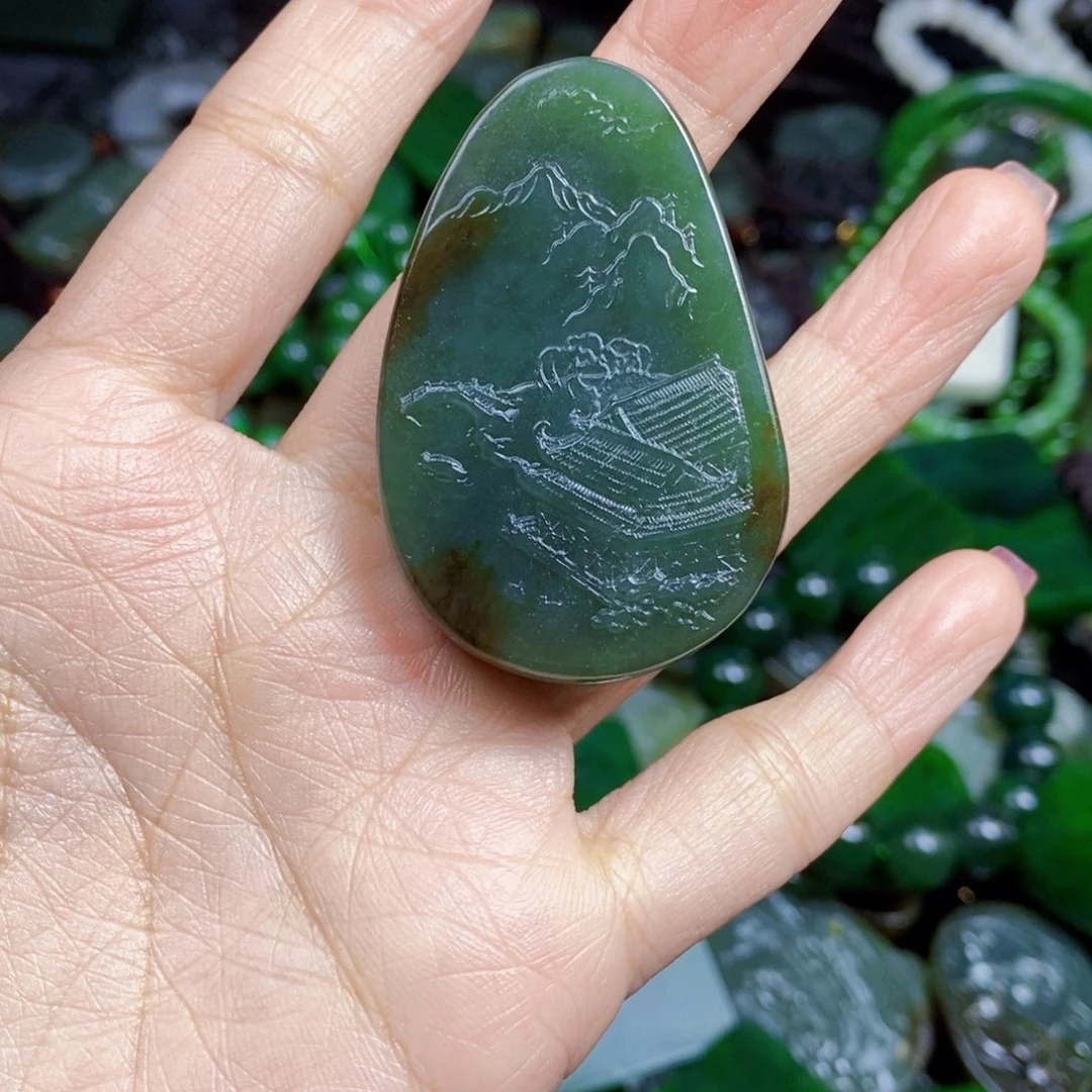 和田玉未镶嵌挂件