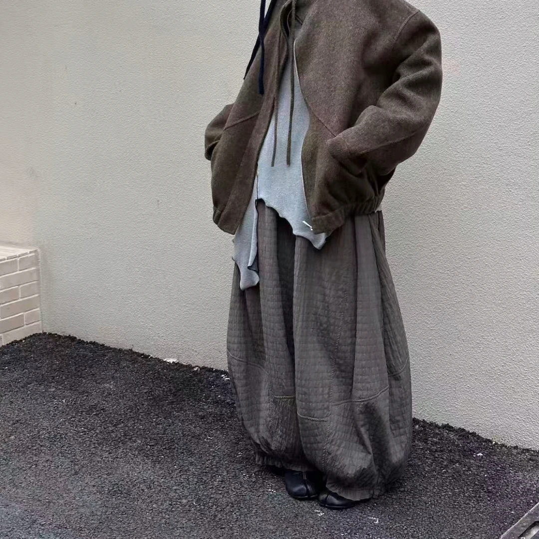 裤子松紧羽绒棉裤宽松外穿显瘦