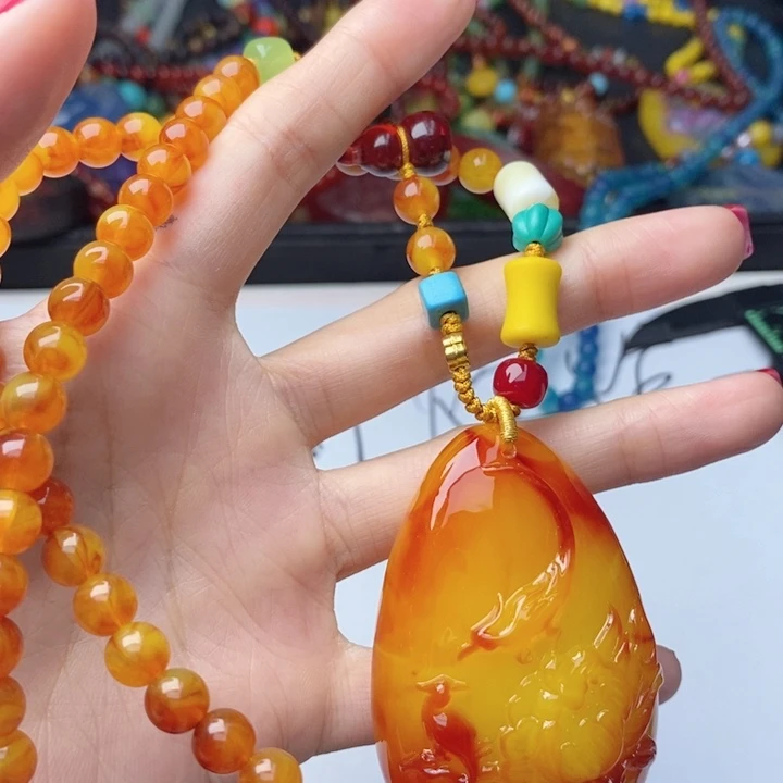 蜜蜡颈饰未镶嵌91套装