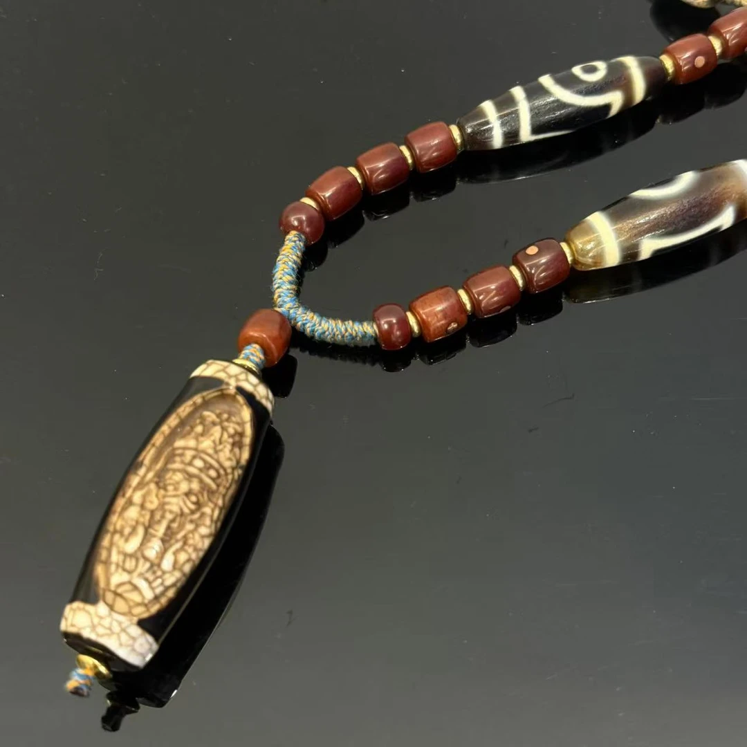 非金属珐琅吊坠 精品藏式高阶CH扎基LM项链配珠图腾随机