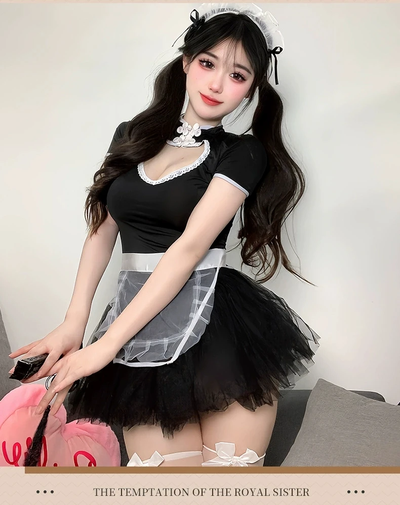 ［桃涩甄选]可爱少女国风旗袍连衣裙套装