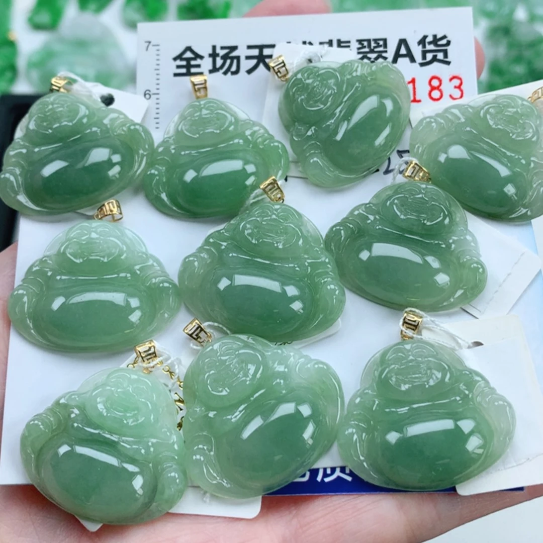 【闪购商品】翡翠挂件18K金镶嵌多样性发其1