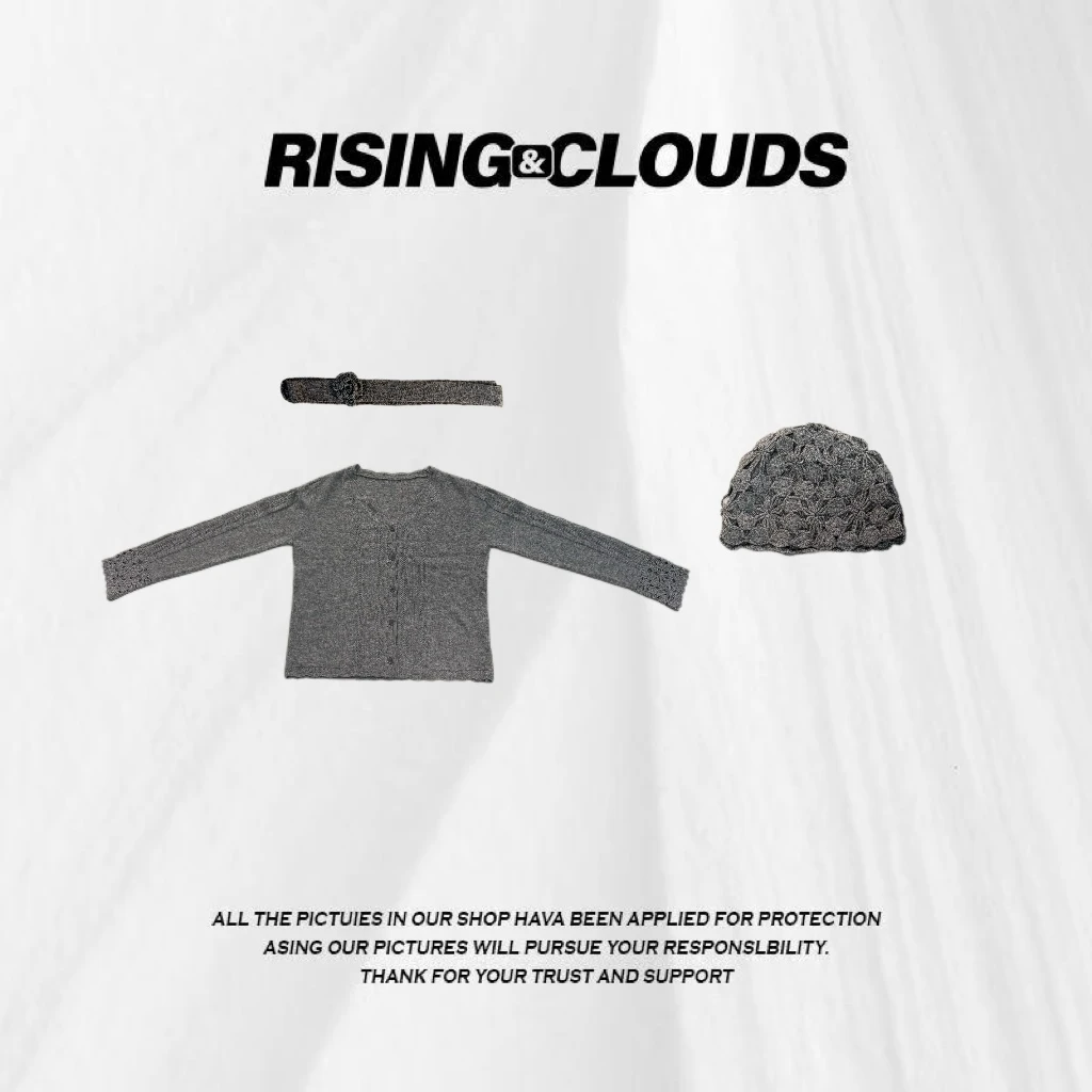 RISING&CLOUDS莎莎【渡鸦径】深圳百搭显瘦领针织三件套装090419