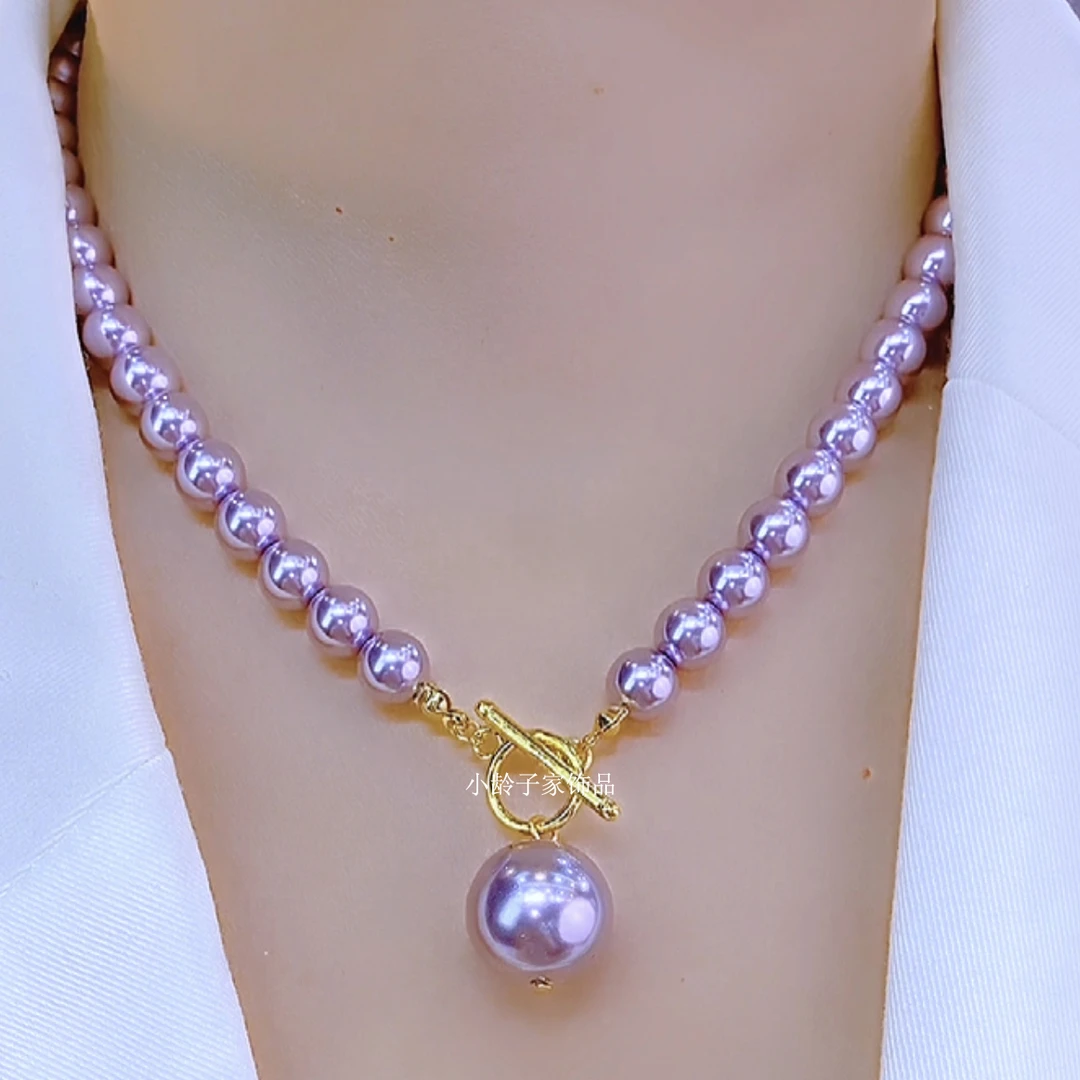 铜合金仿珍珠项链 时尚轻奢百搭优雅气质小众珠珠项链