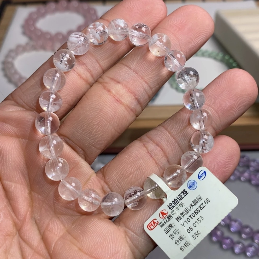 唐***岁手链水晶未镶嵌雪花幽灵7.7mm