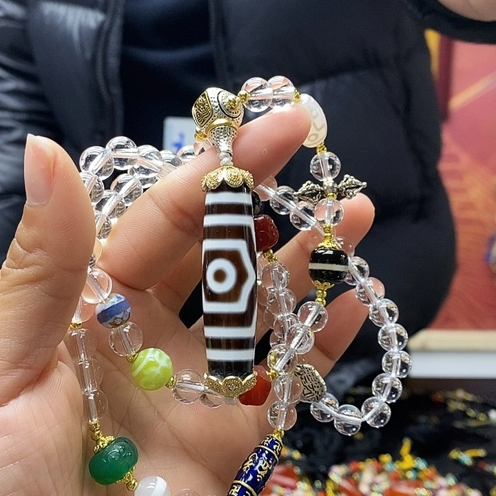 玛瑙/玉髓合金颈饰