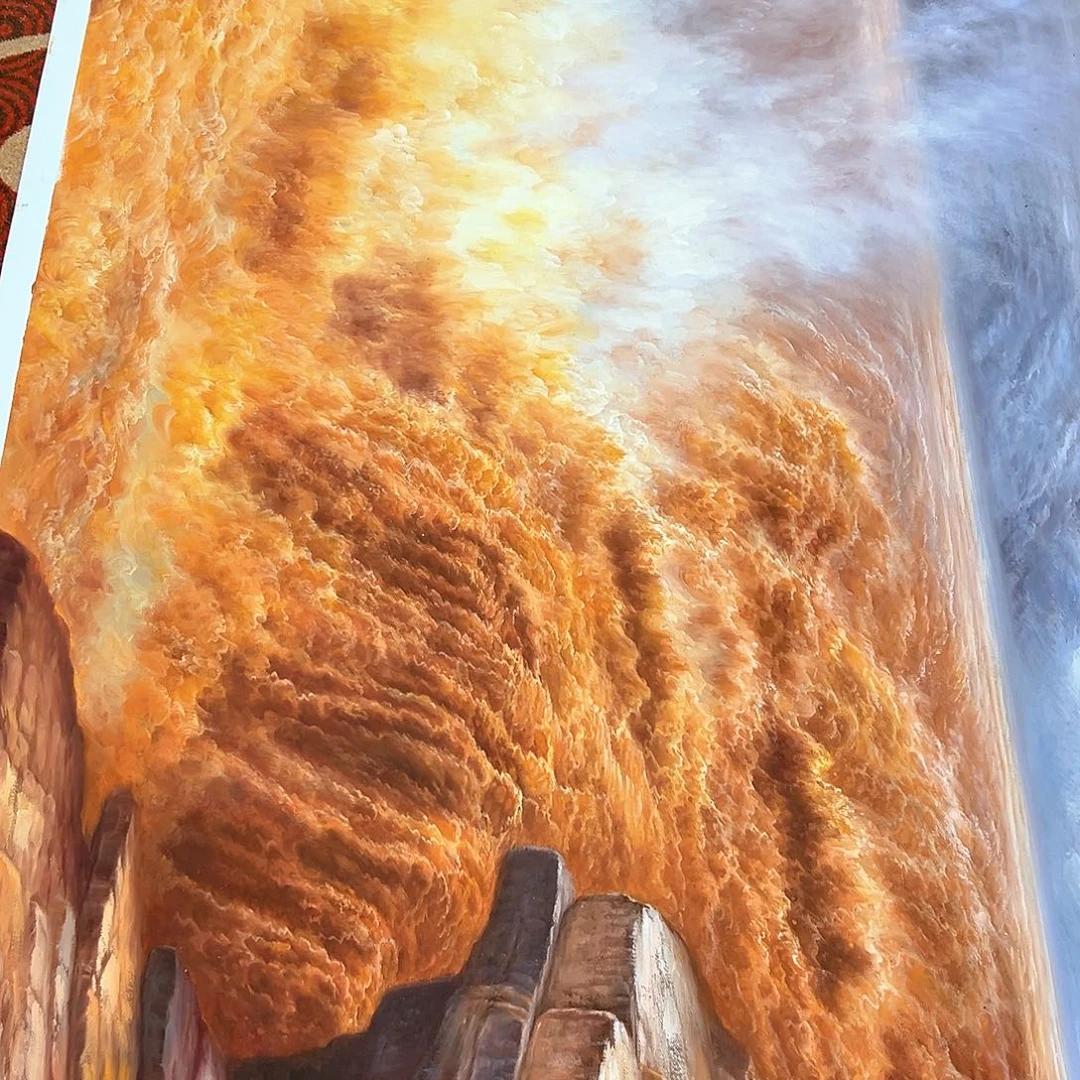 国画M**黄画家作品二郎老师精品原作