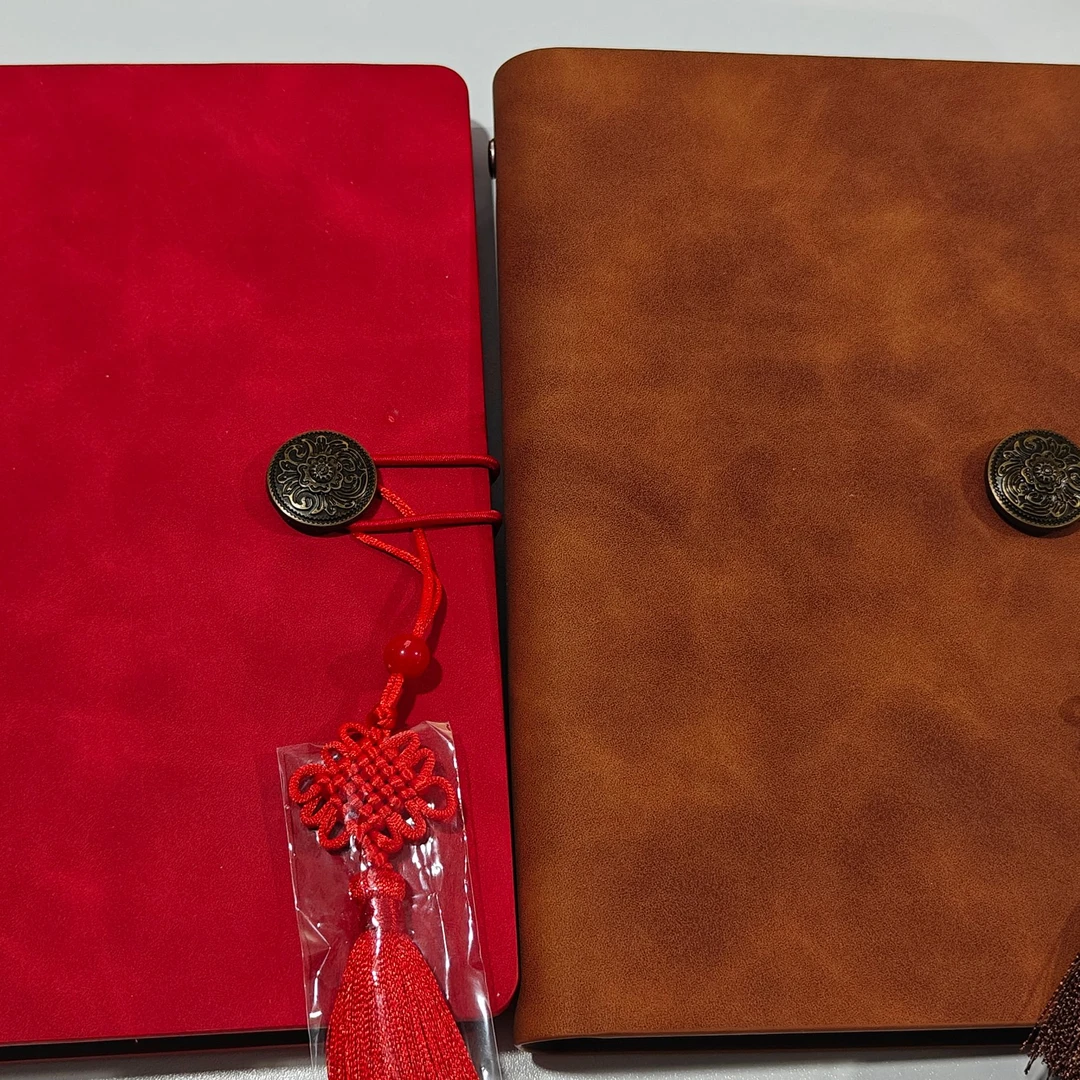 1-1 A6复古活页本 红色+棕色/2本装