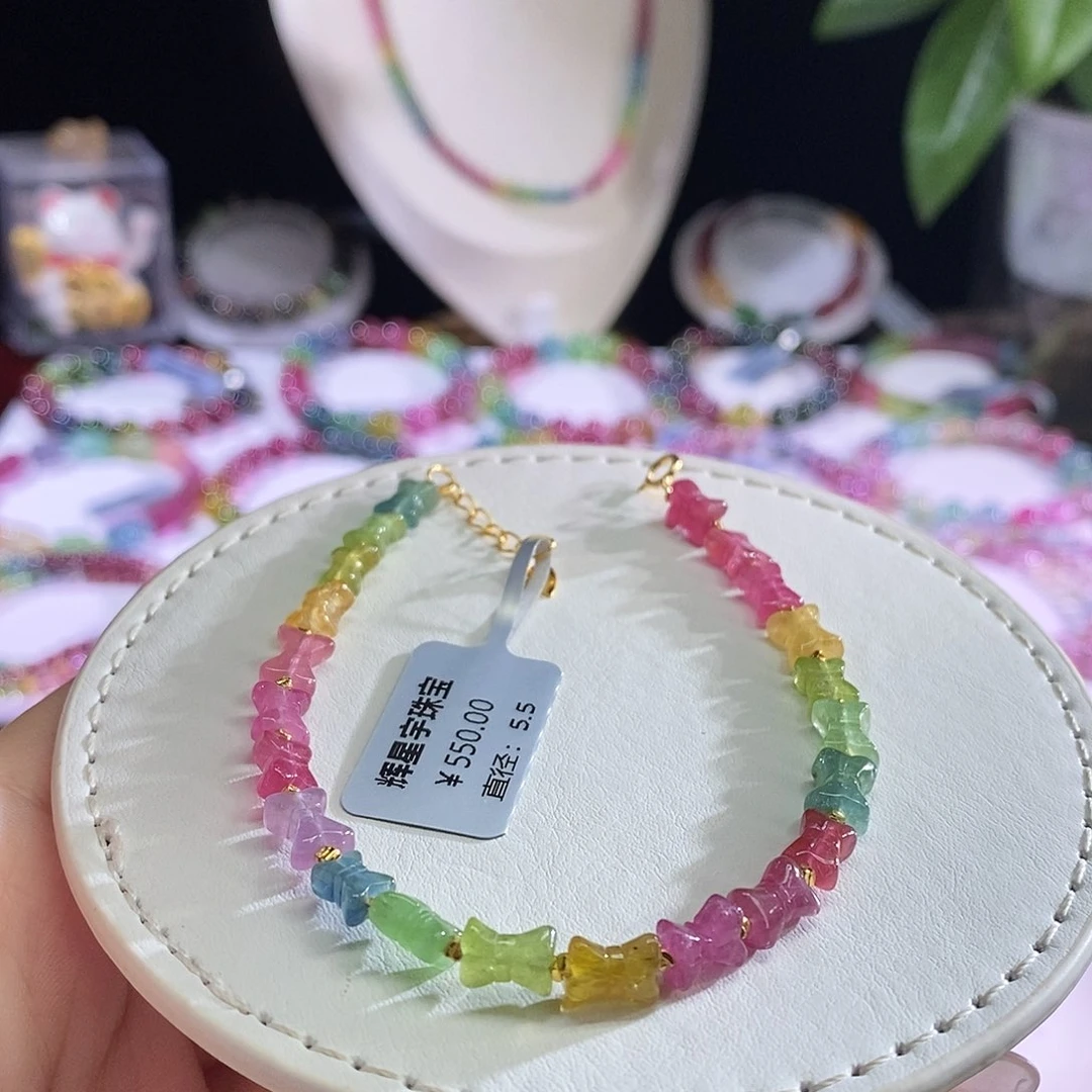 未镶嵌手链碧玺蝴蝶结