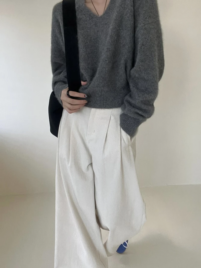 【001-050】简安时髦感通勤设计感百搭显瘦裤子春季衬衣