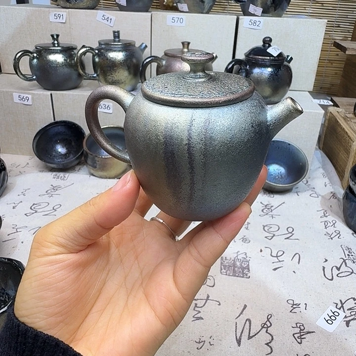 杯建水紫陶紫泥柴烧壶