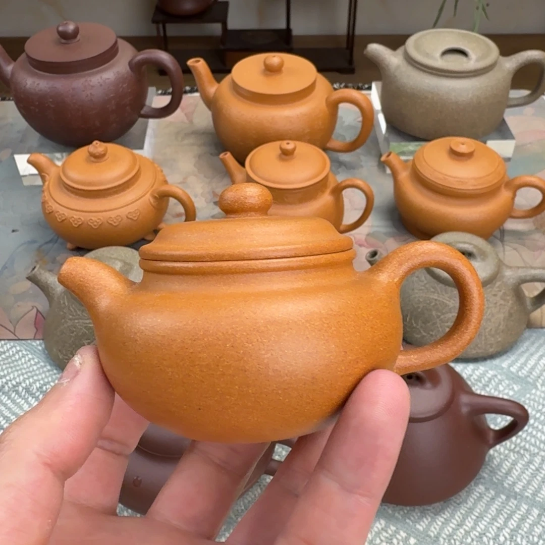 紫砂茶壶瑕疵 仿古 金黄段 115cc