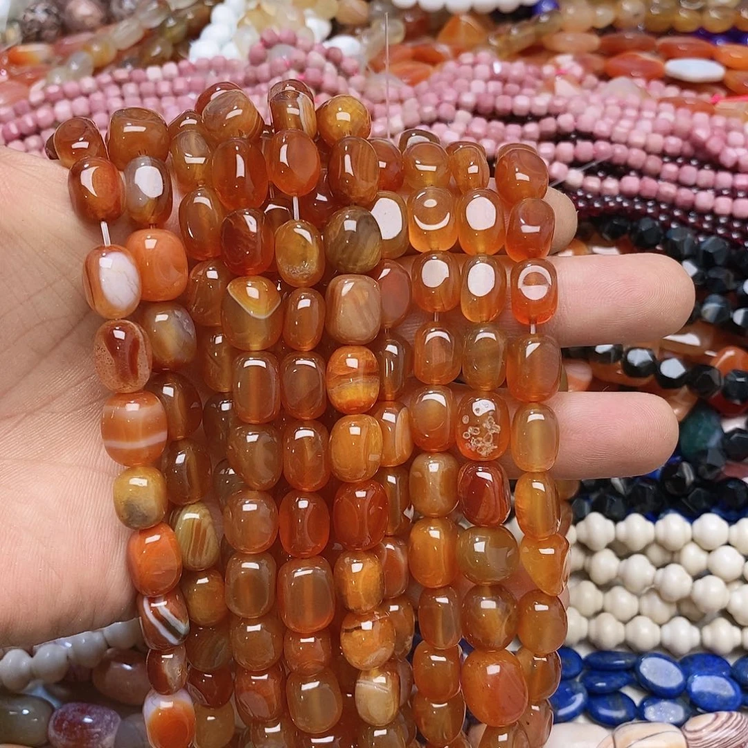玛瑙/玉髓未镶嵌珠宝半成品玛瑙随形一条装