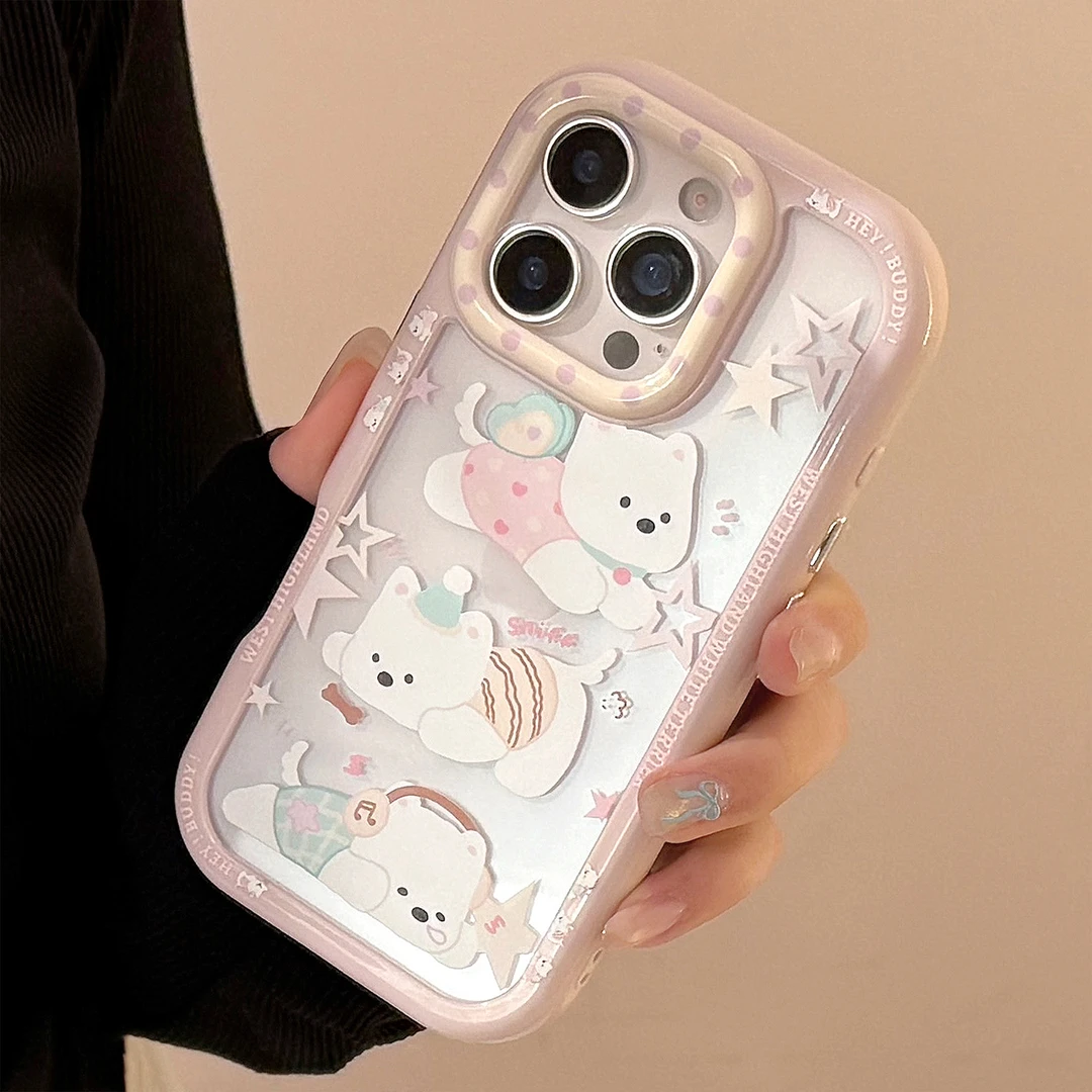 趣味卡通西高地适用iphone16手机壳iPhone15亚克力14苹果13防摔11