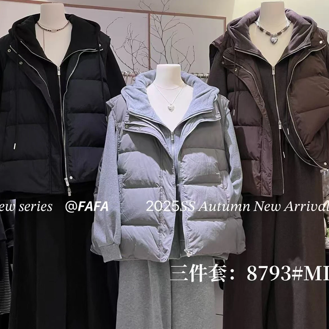 大码三件套卫衣裤子套装