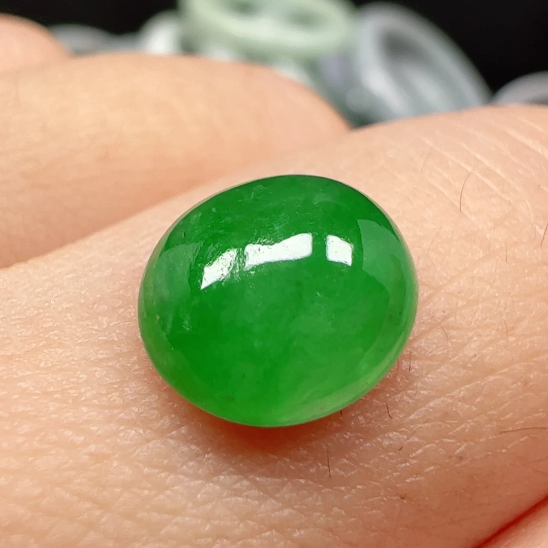 翡翠未镶嵌耳饰蛋面