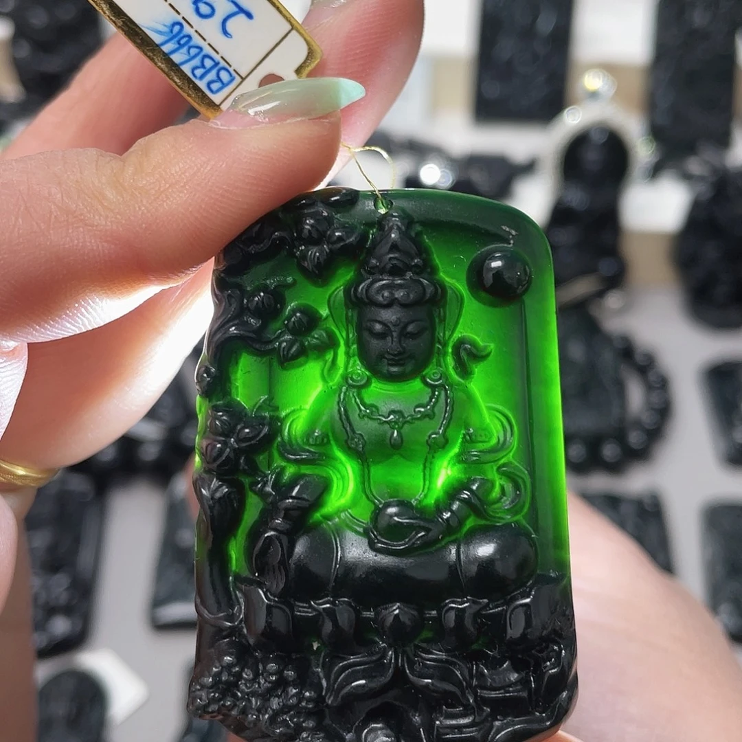 蛇纹石玉未镶嵌吊坠