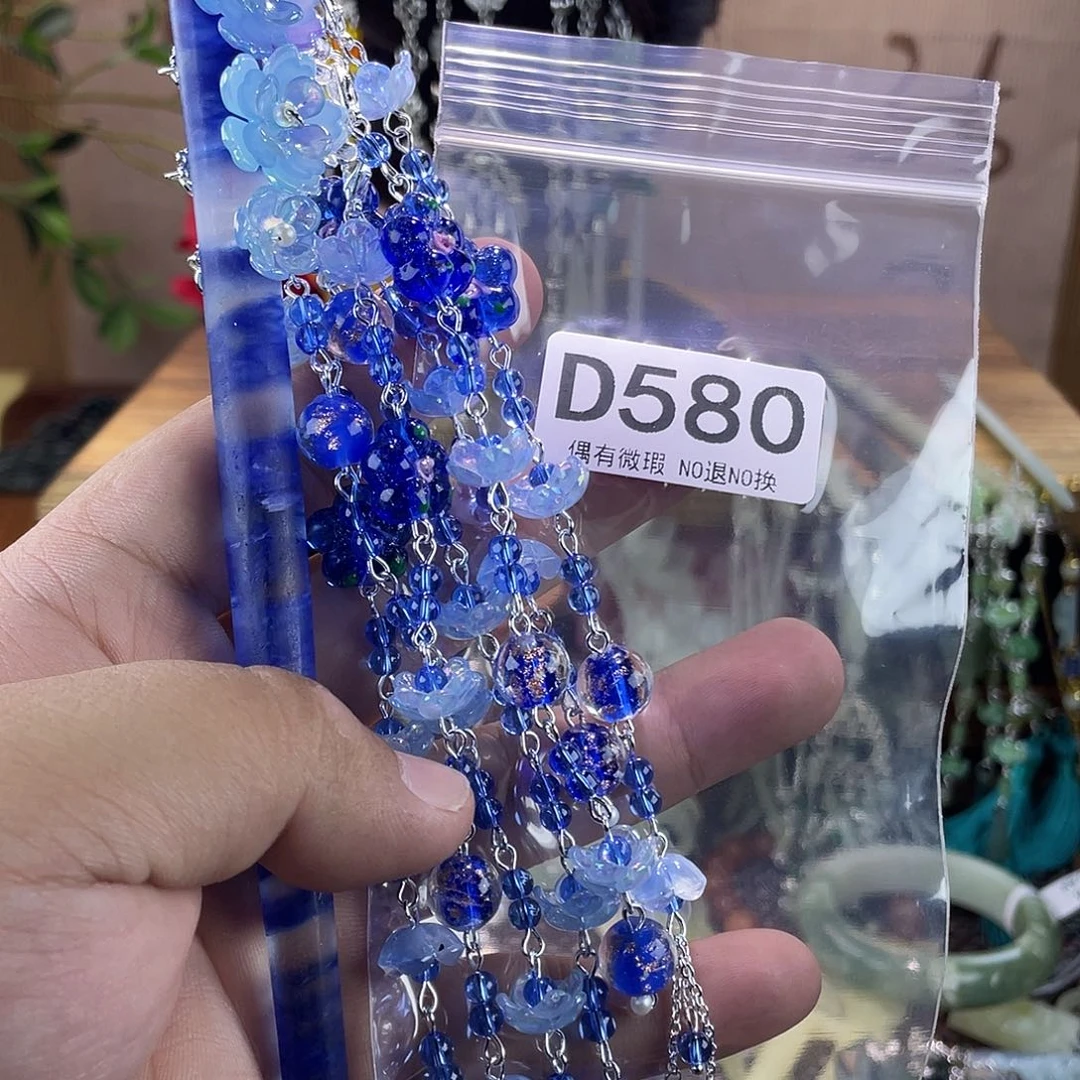 橘***箬蛇纹石玉未镶嵌发饰
