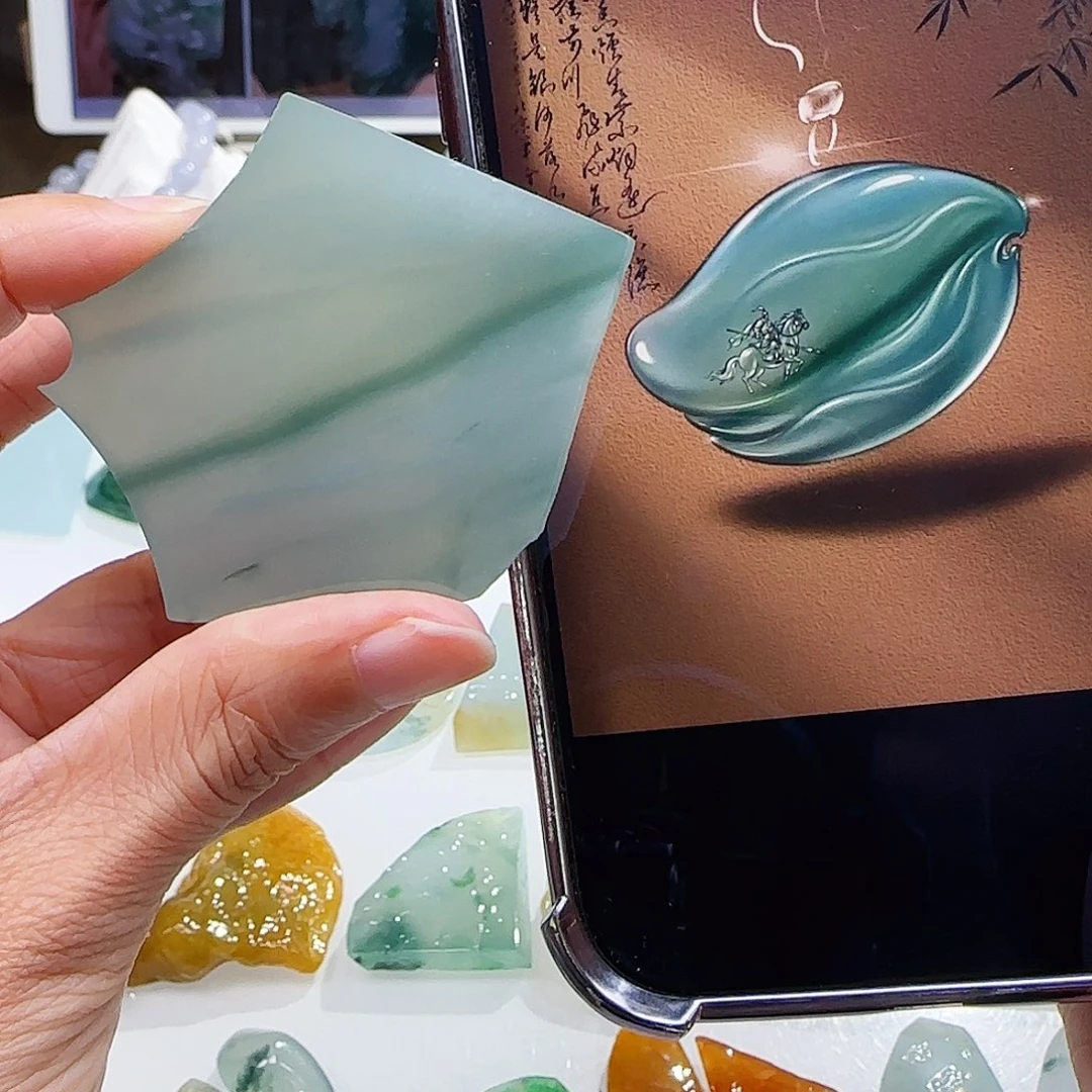 定制翡翠未镶嵌缅甸翡翠挂件