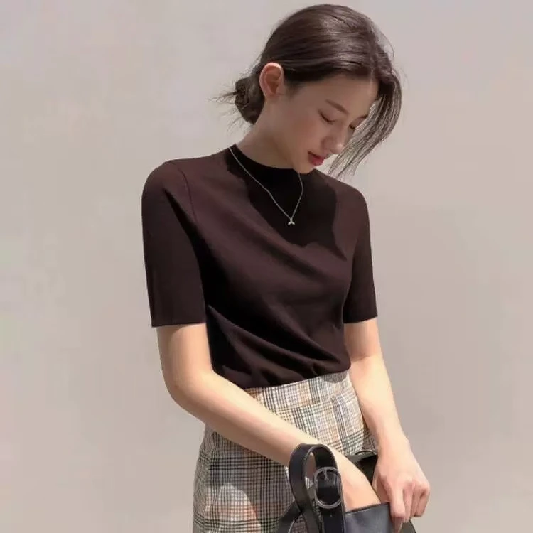 软软糯糯纯色短袖8111