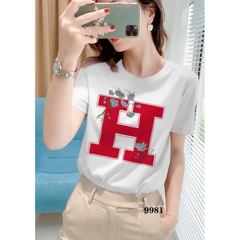 1217新款丝滑缎面冰凉感百搭时尚休闲女T恤AB拼接短袖