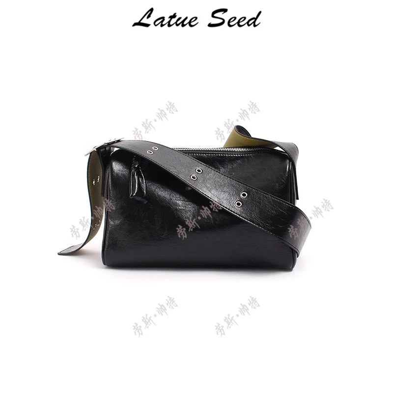 【A937·快乐时光】新品百搭简约单肩休闲时尚气质ins女包22132-黑色