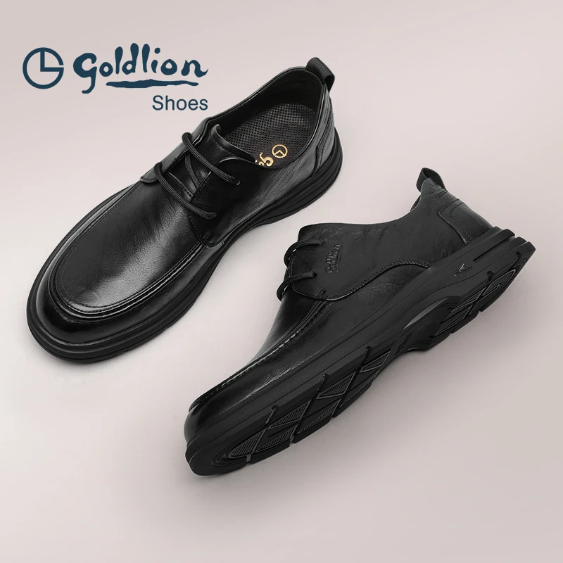 【舒软系列】金利来新款男士皮鞋百搭商务休闲系带软底506320279