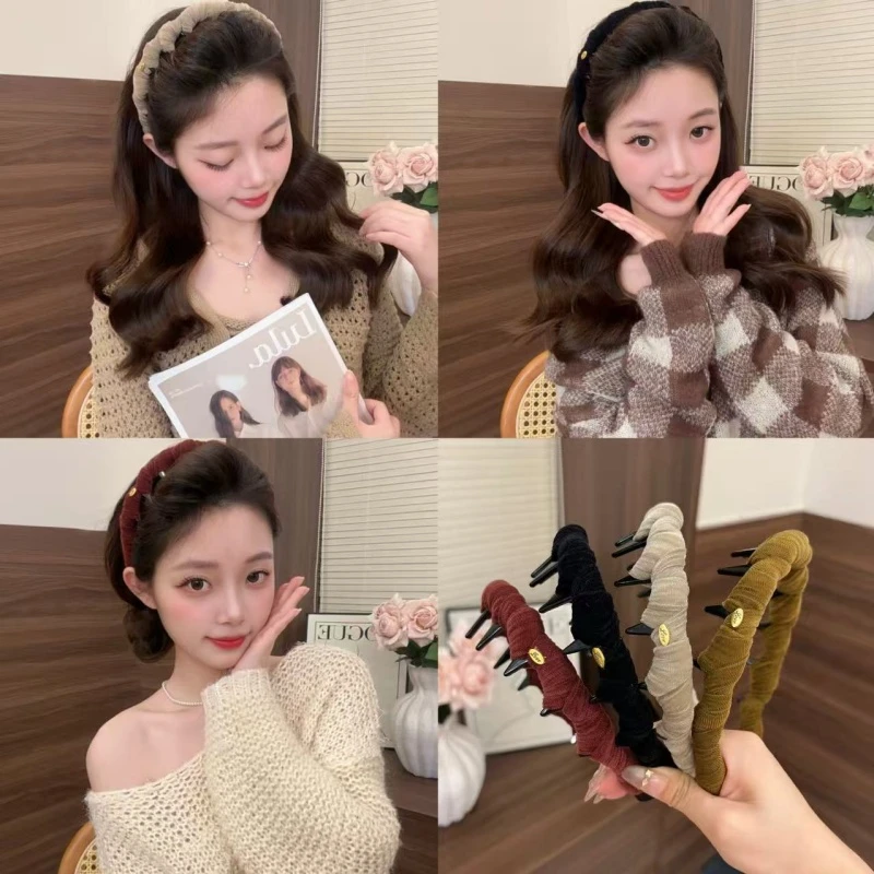 复古缠布金标发箍高级感百搭发饰休闲小香风发卡日常简约头箍