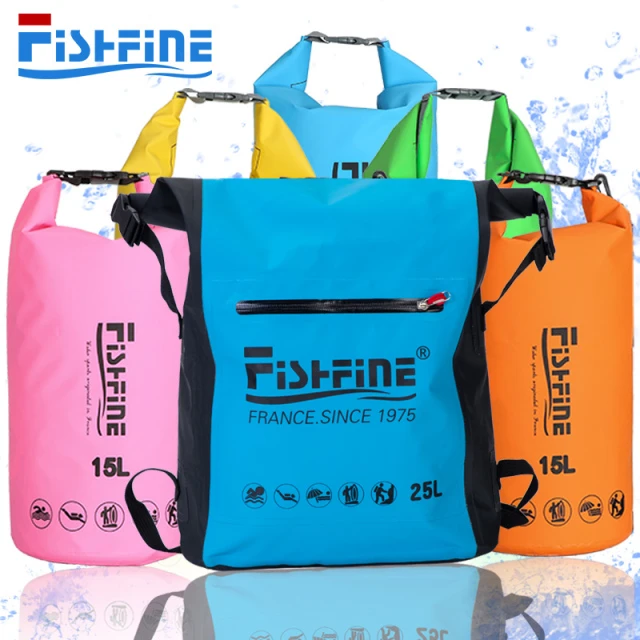 FISHFINE户外单双肩手提游泳衣桶包防水沙滩漂流浮潜水装备收纳袋