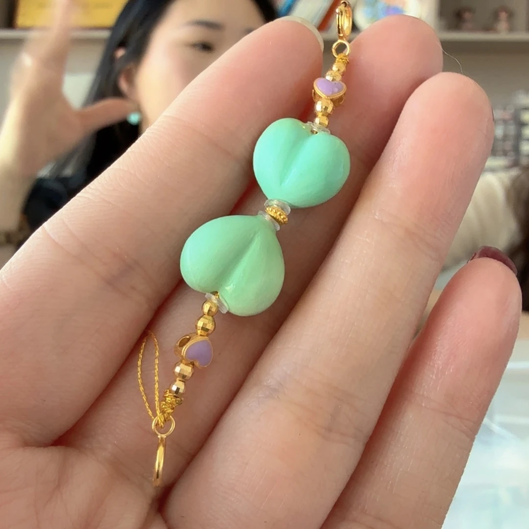 绿松石18K金镶嵌珠宝奇石