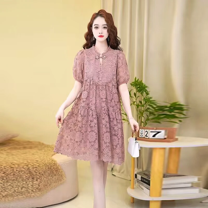 【连衣裙】夏季修身法式高贵气质收腰显瘦减龄女装连衣裙