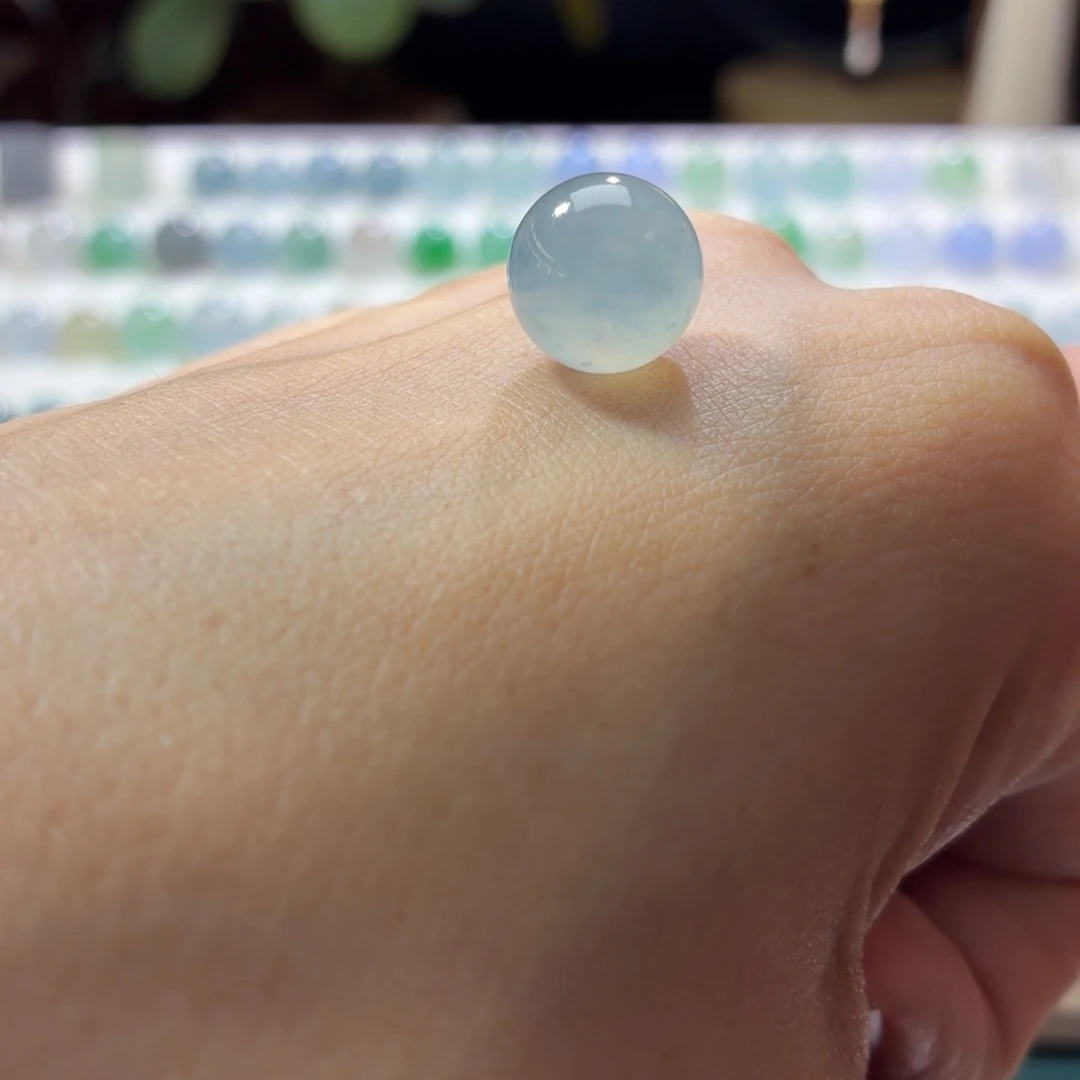 定制翡翠未镶嵌卡11.6蓝莓很漏一颗