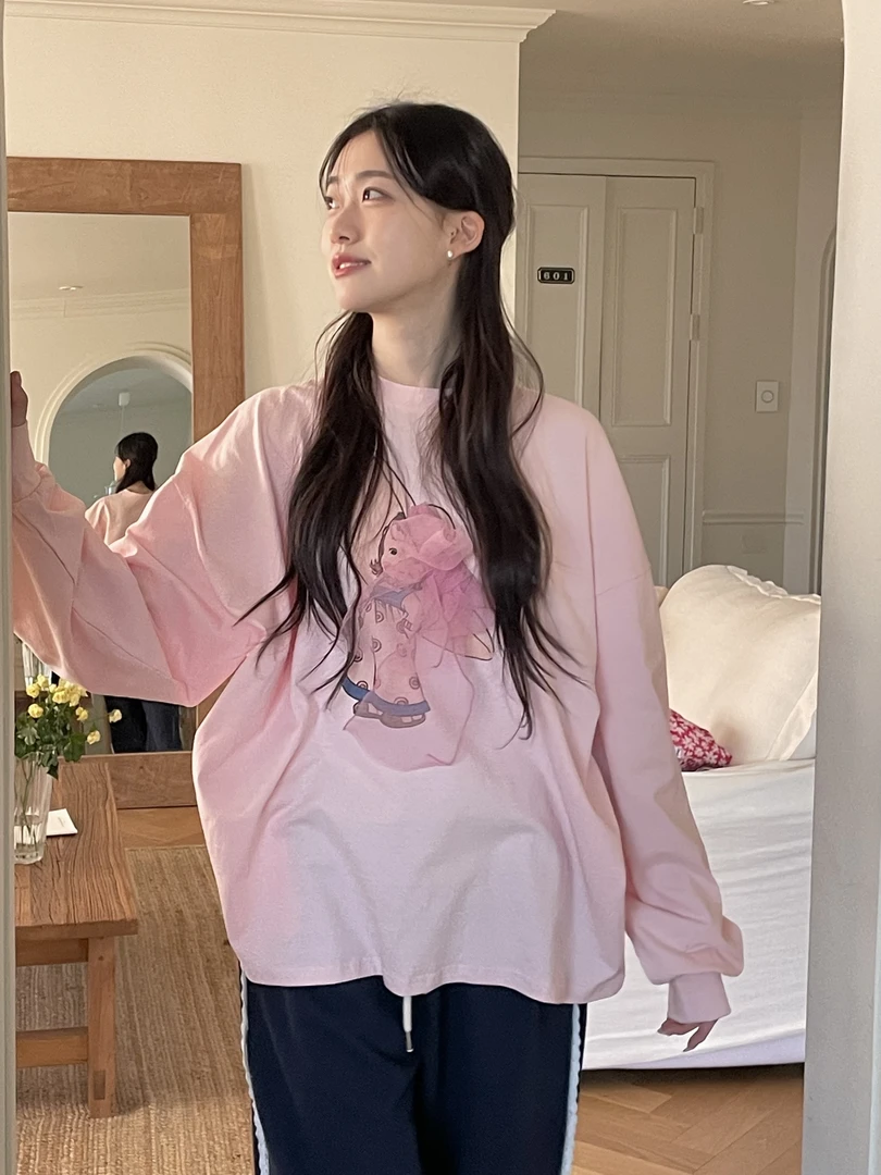 【no退no换】芳芳在韩国 东大门正品代购/DE家/立体装饰长袖卫衣t