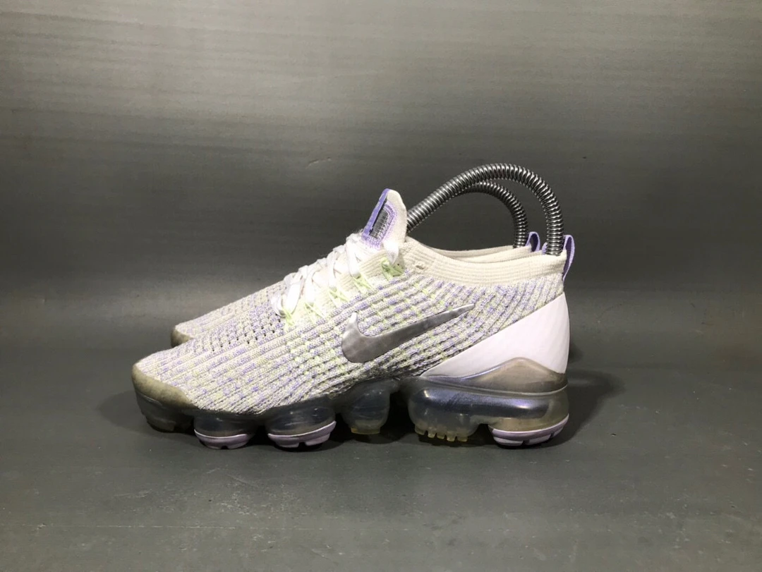 36码 耐克 Vapormax Flyknit 白紫运动鞋跑步鞋/无原盒9新