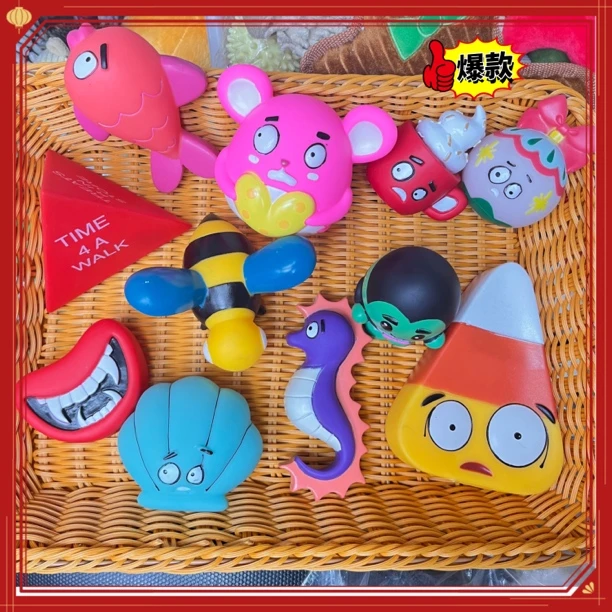 【拍一发三】宠物发声玩具趣味性咬胶玩具手工彩绘造型可爱陪伴互动