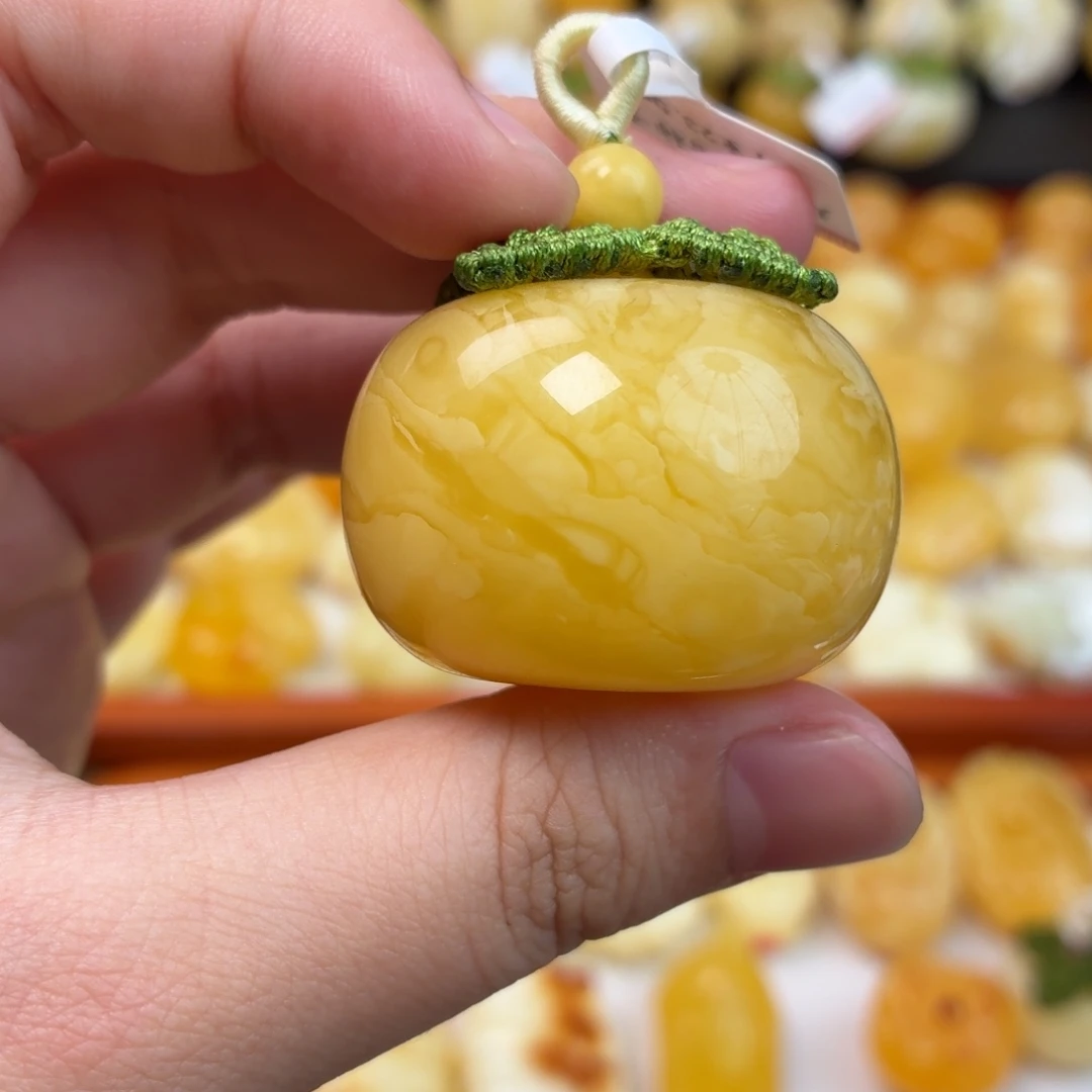 蜜蜡未镶嵌毛衣链蜜蜡