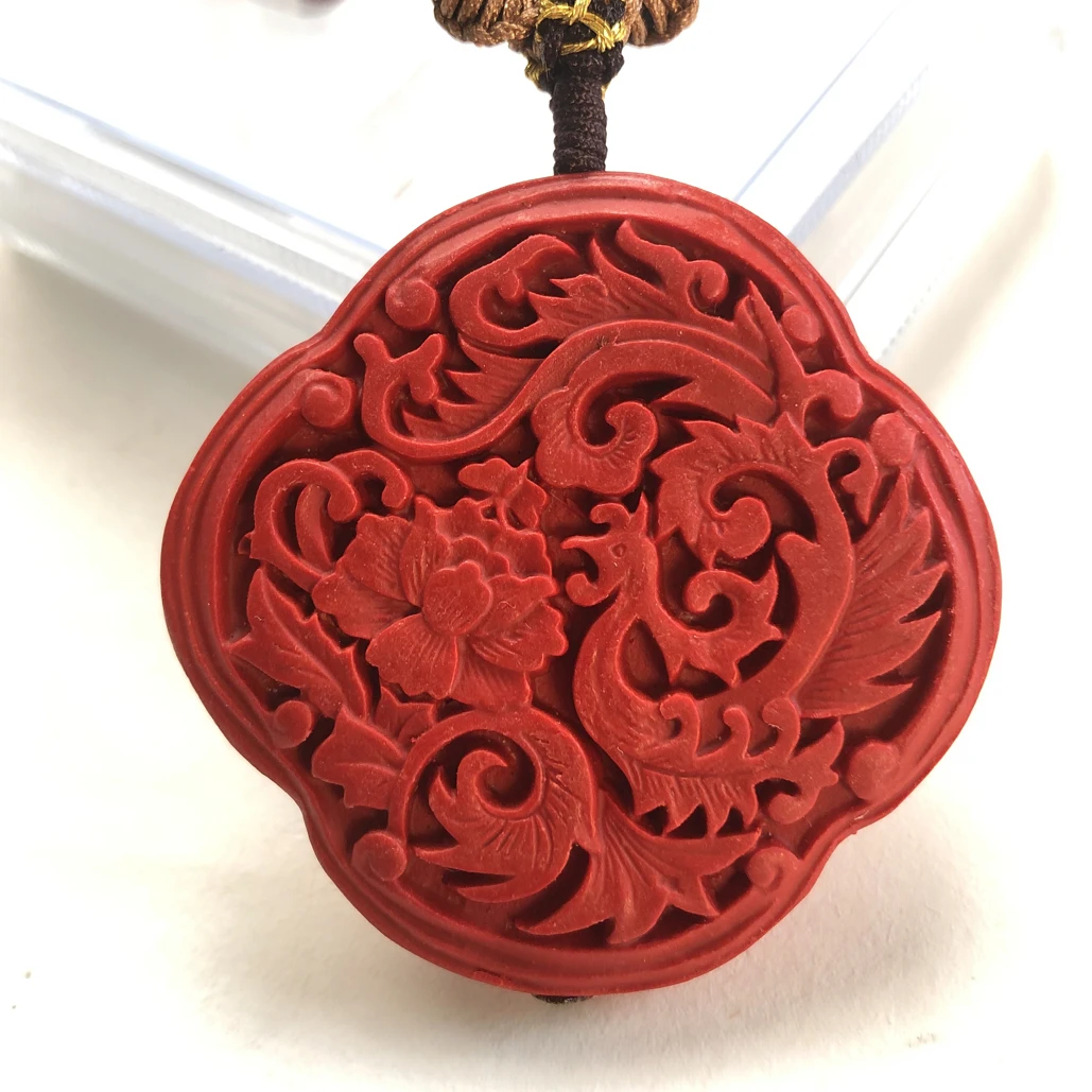 二店  凤凰戏牡丹原创设计项链